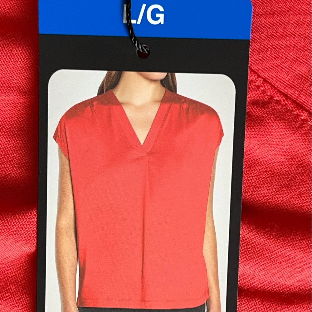 Banana Republic Coral V-Neck Cap Sleeve Blouse - Picture 5 of 7